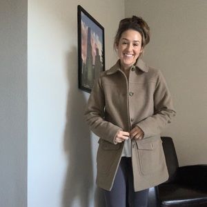 Oversized camel coat
